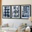 Indigo Memory I - reproduction sur mesure encadrée de qualité supérieure mate - 3 pièces-1636078278-1636078279