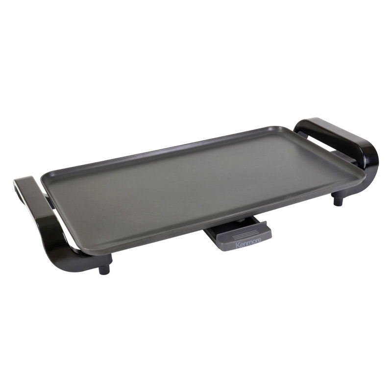 Kenmore Electric Griddle with Non Stick Coating and Removable Drip Tray, 10"x18"