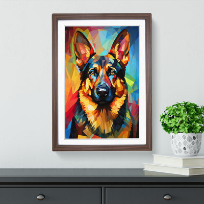 German Shepherd Orphism - Framed Print