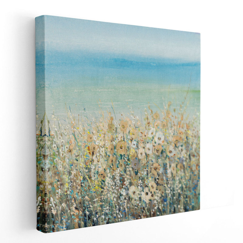 Shoreline Flowers I - reproduction d'art sur toile, H 20 po x l 20 po