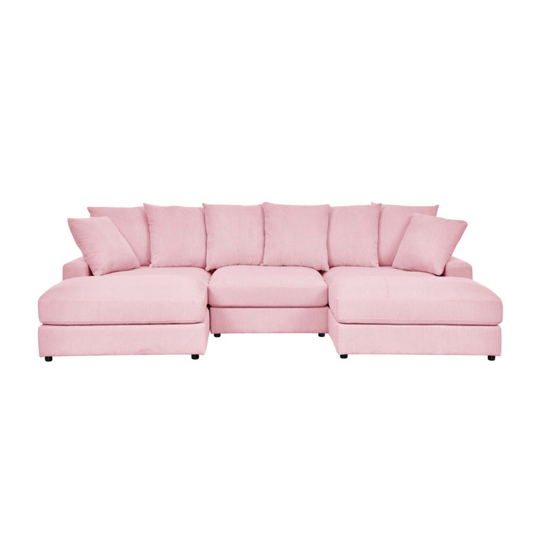 Canapé modulaire réversible d'angle avec repose-pieds