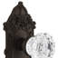 Plaque victorienne avec bouton de porte en cristal-15388222