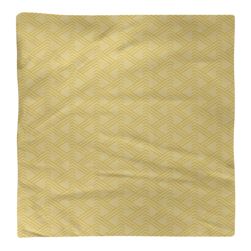 Serviette de table en coton Zig Zag, H 0,1 po x l 22 po x P 22 po, Croisé en coton, Jaune