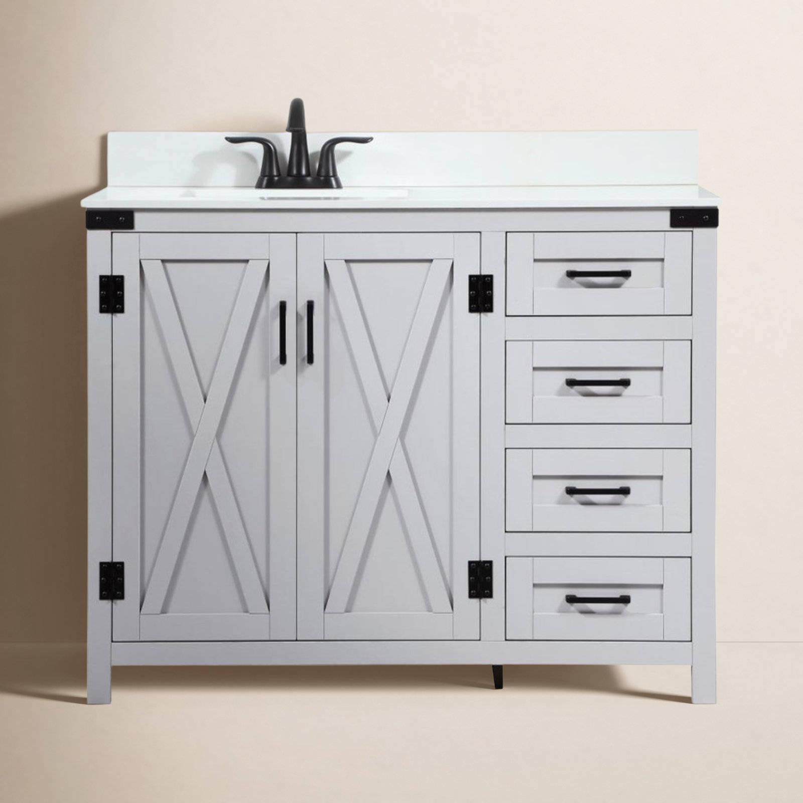 Slayton 42'' Single Bathroom Vanity, Gray