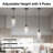 Aguilera Vintage Glass Pendant Light Kitchen Island With Hand-Blown Hammered Clear Glass Lampshade-458418873