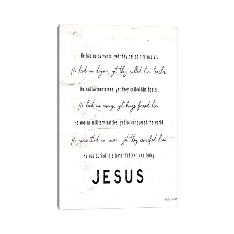 Jesus by Cindy Jacobs - Print on Canvas, 101.6cm H x 20.32cm W x 3.81cm D, Wrapped Canvas