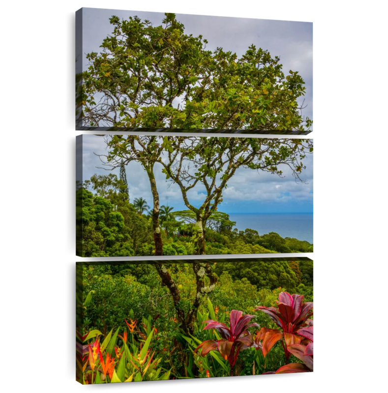Harnek, Hawaï, arbres tropicaux, H 74 po x l 48 po