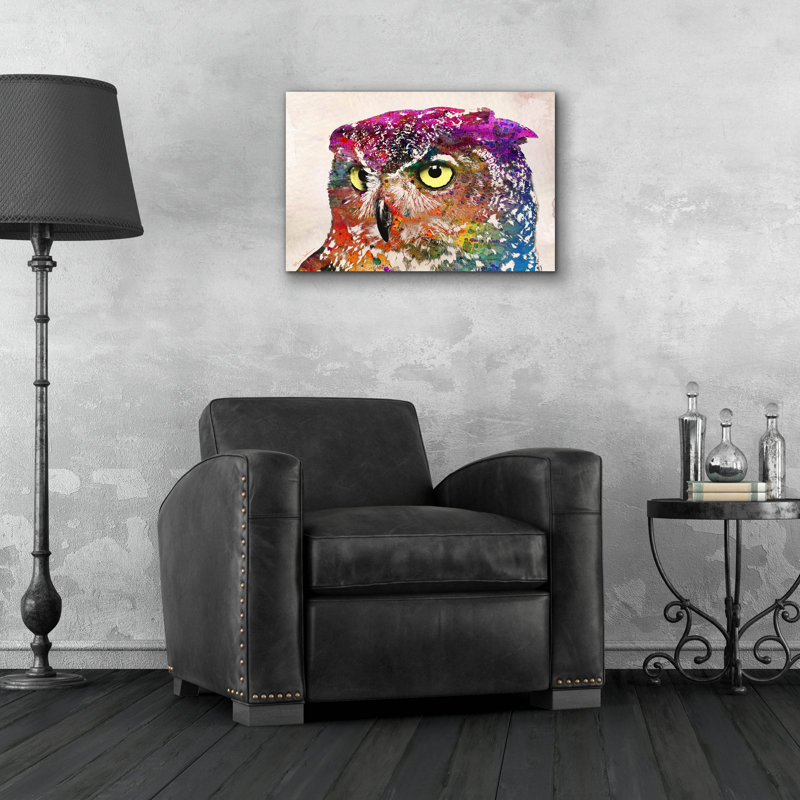 «Owl Drowing» par Mark Ashkenazi, H 16 po x l 24 po x P 0,2 po