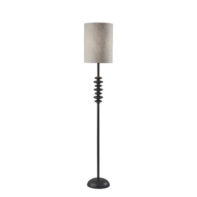 68'' Matte Black Traditional Floor Lamp