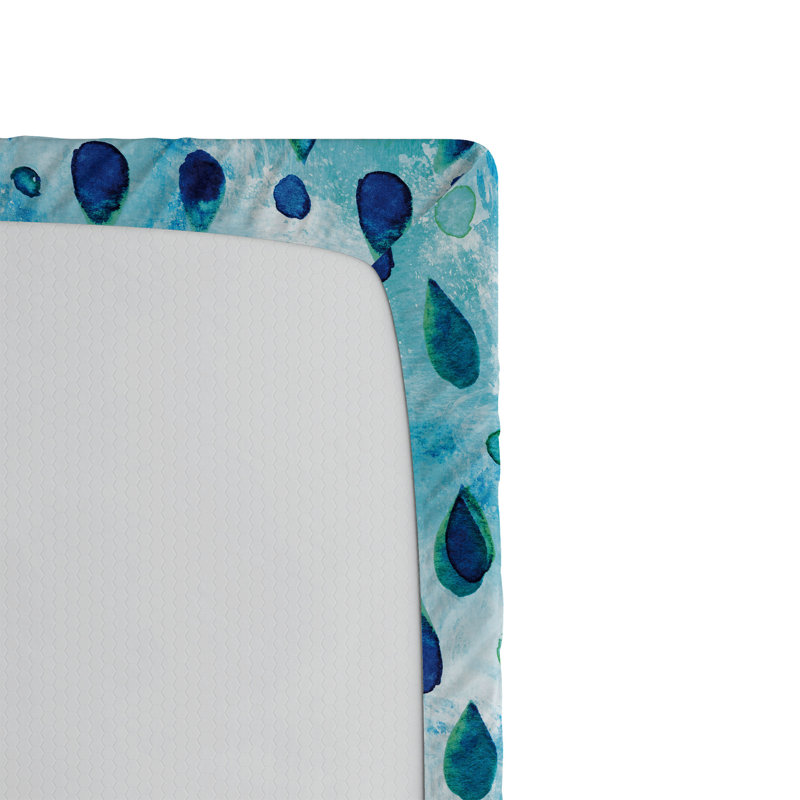 Drap-housse Ambesonne, paquet de 2, Drap-housse de taille très grand, Turquoise / bleu marine abstrait
