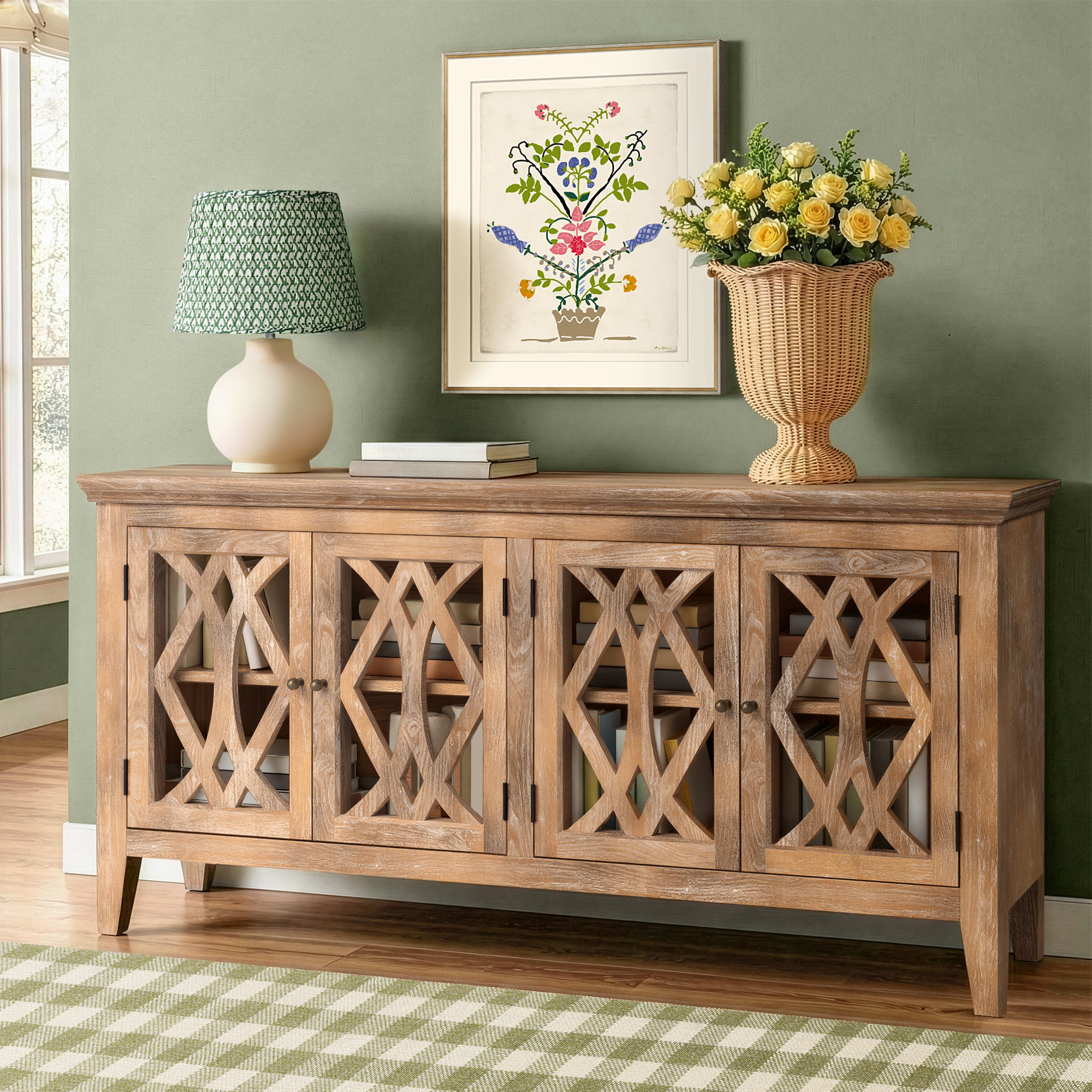 Myles 80" Solid Wood Sideboard, Dogwood