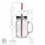 Rink Drink - Mason Drinking Jar Glasses with Straws