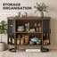 Buffet buffet avec portes courbes, brun et noir