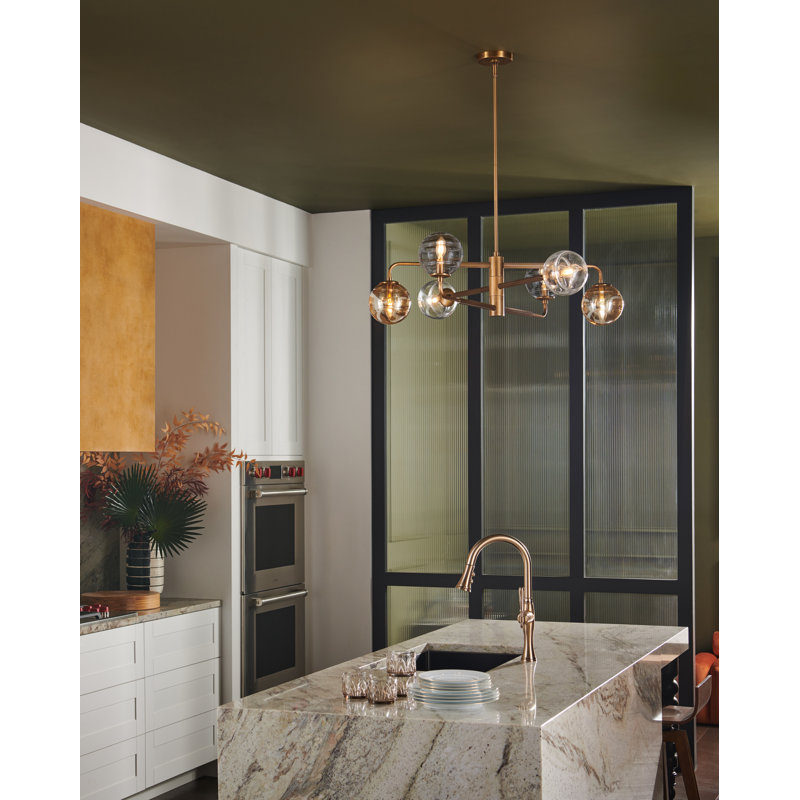 6 - Light Sputnik Modern Linear Chandelier