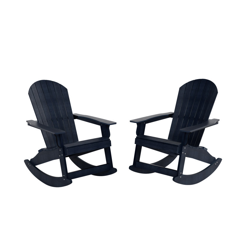 Chaise berçante Arrirack Adirondack pour l'extérieur Arrlo, Marine