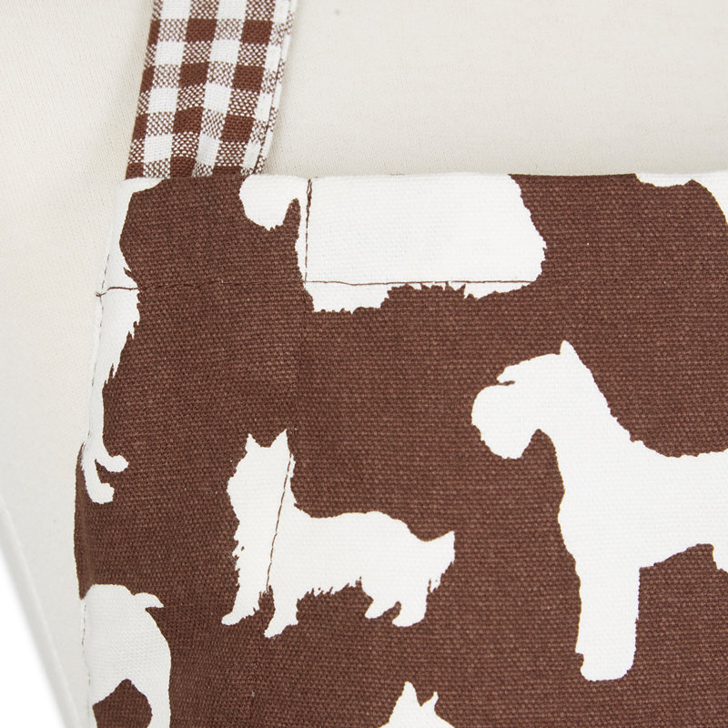 No Pattern Cotton Bib Apron, Brown