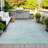 Machine Washable Indoor/Outdoor Xhevrie Mint Rug-112131995