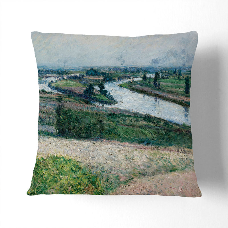 View of the River Seine Scatter Cushion, 55cm H x 55cm W x 20cm D