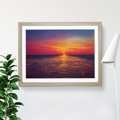 XH1022-1132X Awe Inspiring Ocean Sunset - Single Picture Frame Print