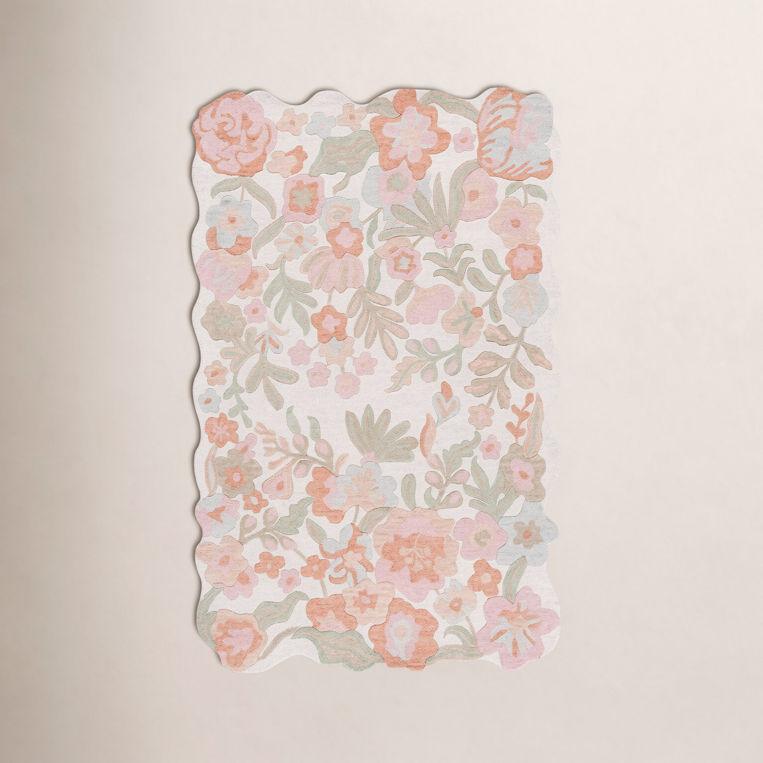 Hand-Tufted Wool Floral Rug, Rectangle 8' x 10'