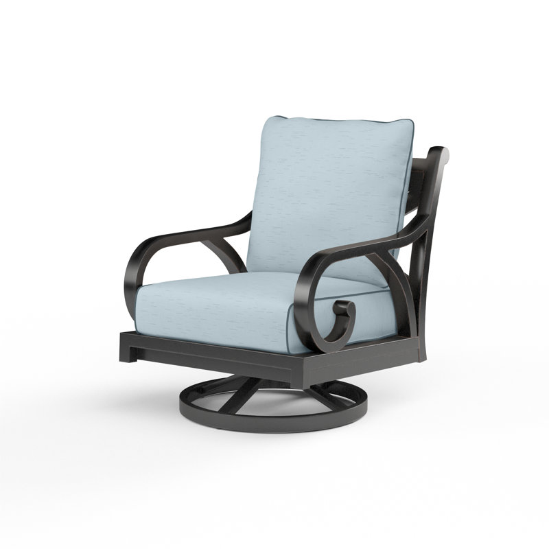 Monterey Swivel Patio Lounge Chair with Sunbrella® Cushions, Canvas Skyline Sunbrella®