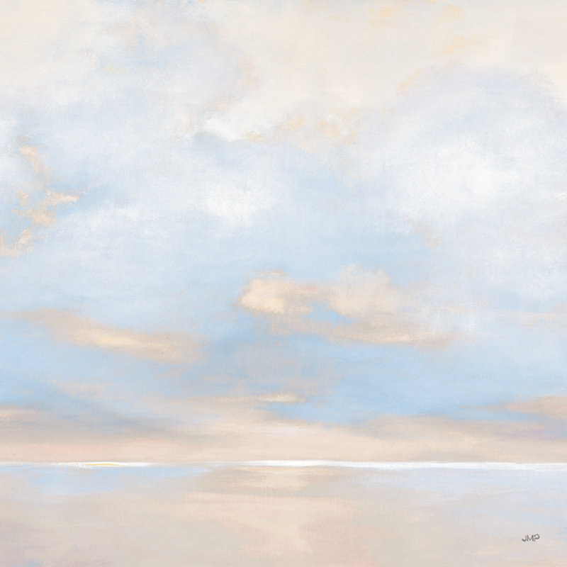 Glint On The Horizon Blue by Julia Purinton - Wrapped Canvas Painting, 81cm H x 122cm W x 3.8cm D