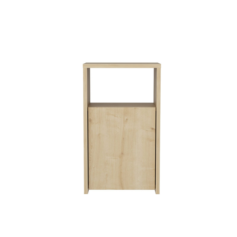 Modern Scandinavian Nightstand, 14.2 x 9.9 x 24.2 inches | 100% Melamine Coated Particle Board, Thickness: 0.7 inches | Stylish & Functional Design for Bedroom or Living Room Storage