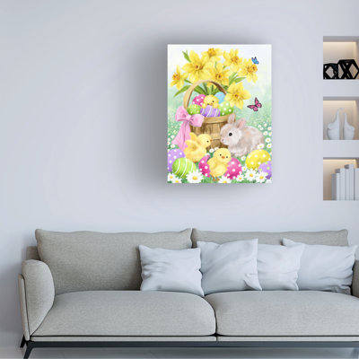 Bolog MAKIKO Easter Rabbit And Chicks 2 Canvas Art