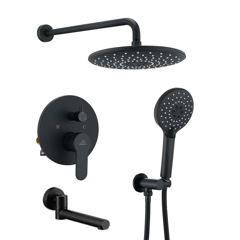 All-In-One Kit with Rough in-Valve, Matte Black