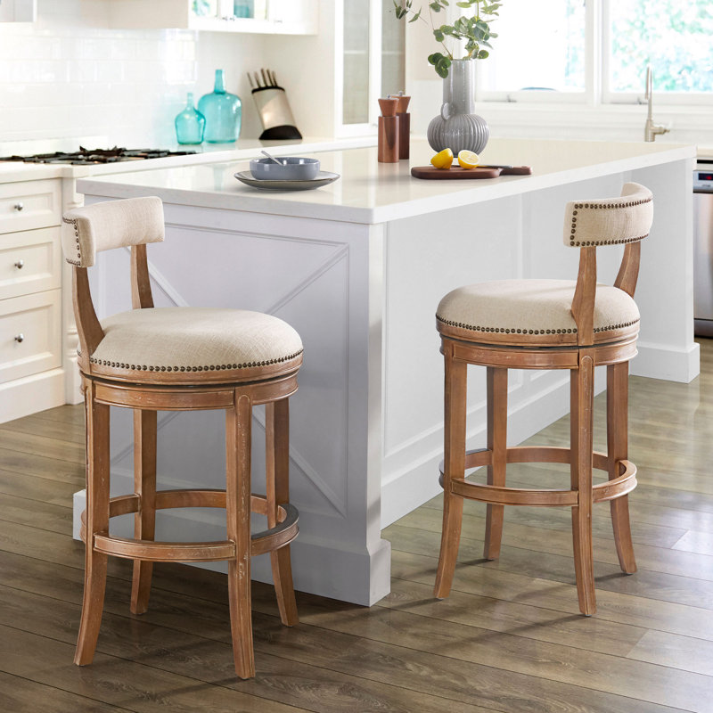 Hanover Swivel Bar Height Stool, 30", Set of 2, Bar Stool (30” Seat Height), 2