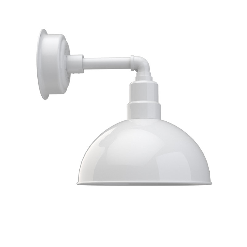 Luminaire de grange 1 lumière DEL Tamia, Blanc, H 12,93 po x l 12 po x P 23,75 po