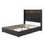 Structure de lit double en velours capitonné pleine grandeur, avec USB et veilleuse, lit plateforme à oreilles avec tablette de tête de lit intégrée-1413452060-1413452061
