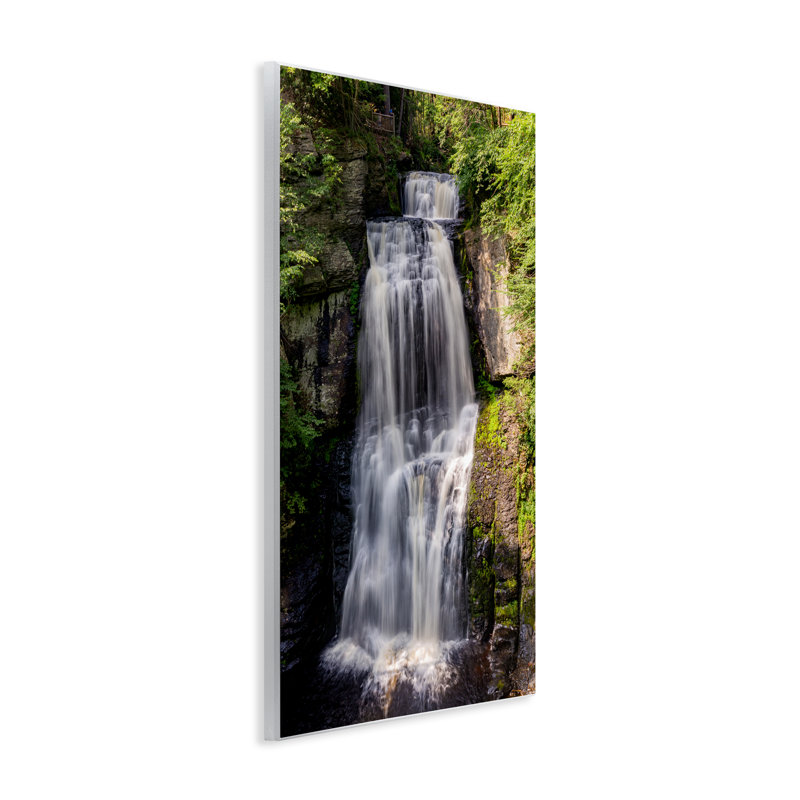 Cascade de forêt, plaque murale, par Jeff Poe, photographie, H 15 po x l 10 po