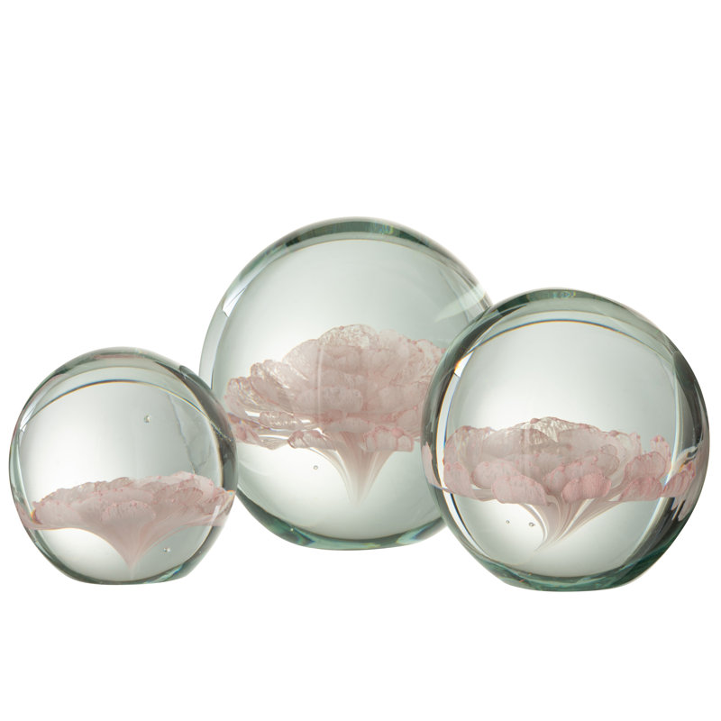 Madeline Glass Decorative Object, 12cm H x 12cm W x 12cm D