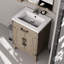 Meuble-lavabo gris l 24 po x P 18 po avec comptoir en acrylique et miroir-120658861