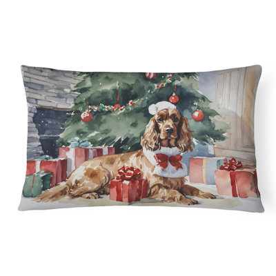Cocker Spaniel Christmas Fabric Decorative Pillow