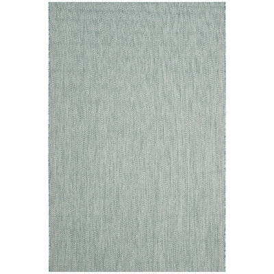 Casmir Aqua/Grey Indoor/Outdoor Rug