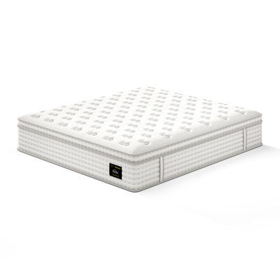 Très grand matelas 14 po, fibre de verre, mousse à mémoire de forme et ressorts ensachés pour aligner la colonne vertébrale, support équilibré roulé dans une boîte, qualité de sommeil des ressorts ensachés individuellement