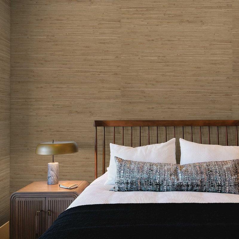 Stranded Knotted Rushcloth Authentic Grasscloth Wallpaper
