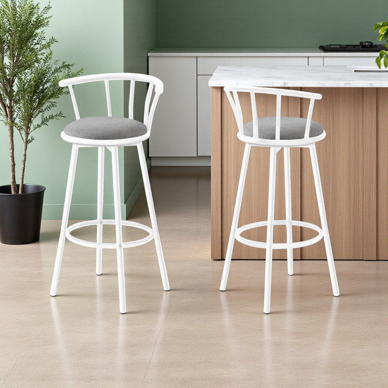 Tabouret de bar rotatif 2 pièces Rick