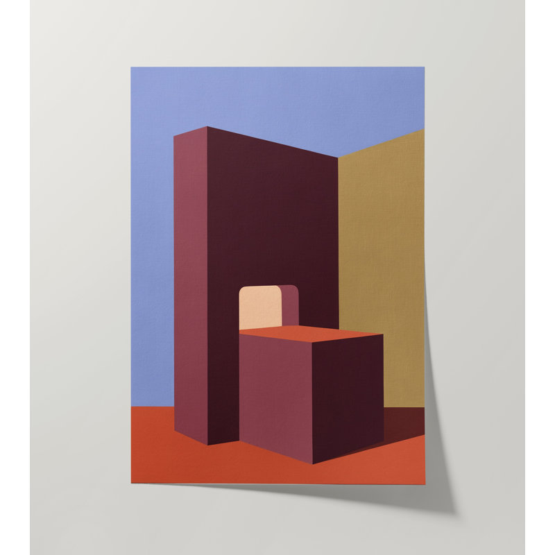 Form and Structure No. 08: Art abstrait géométrique, Unframed, 24x30 in