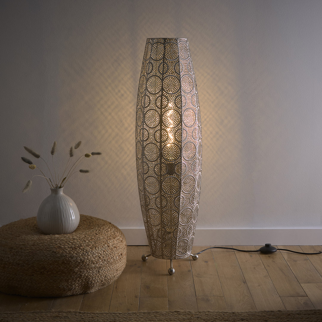 Ashlynn 85cm Satin Column Floor Lamp
