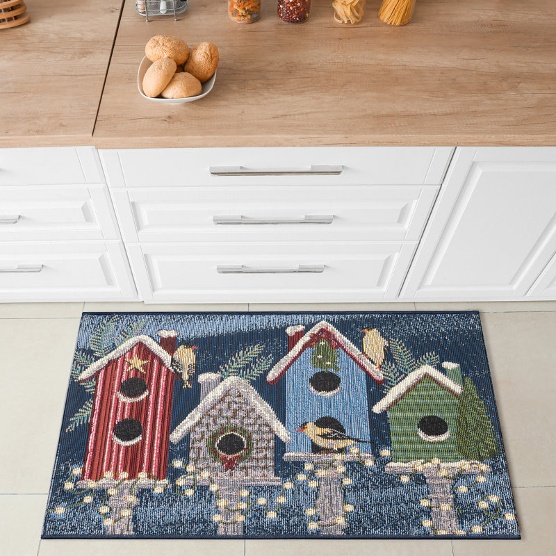 Gulborg Synthetic Non-Skid Kitchen Mat, Rectangle 2'5" x 3'11"
