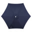 Parasol extérieur à frange bohémienne 9 pi avec manivelle et inclinaison Collins, auvent bleu marine festonné résistant aux rayons UV, mât blanc-1412435128-1422570732