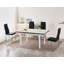 Jade White Sintered Stone Extending Dining Table with 4 Monza Chairs-1829145340