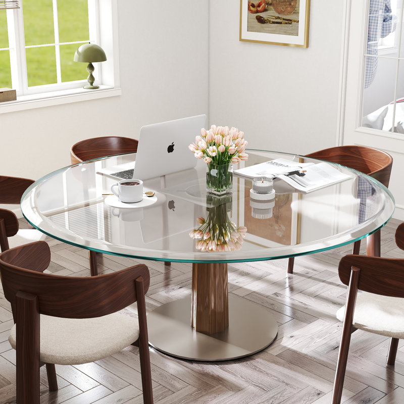 Clear Tempered Glass Tabletop, Multiple Sizes, 42" H x 42" W x 0.5" D
