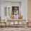 Luxury Rectangular Carved Dining Table Sets