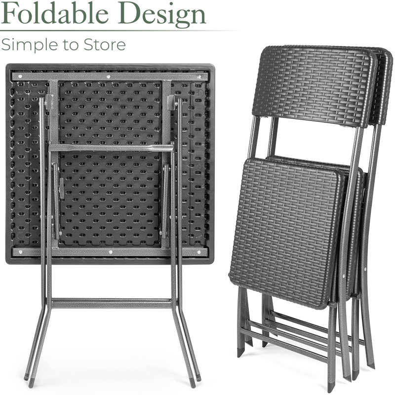 Rectangular 3 - Piece 2 - Person Outdoor Table Set
