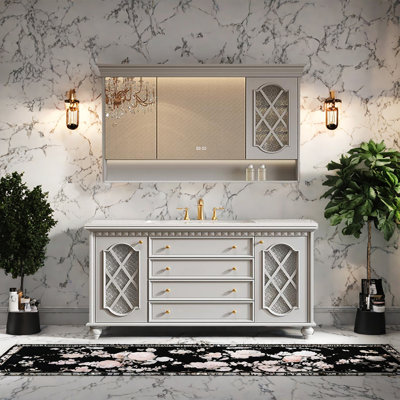 American retro and simple bathroom cabinet