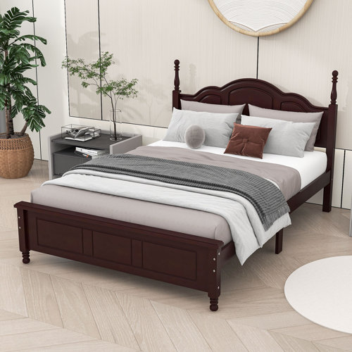 Alcott Hill® Brochan Wood Platform Bed with Headboard | Wayfair